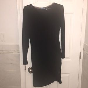 Vera wang long sleeve black dress